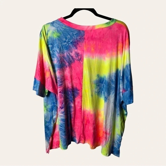 0370. RAE MODE SHORT SLEEVE TOP TIE‎ DYE SIZE MEDIUM MULTICOLOR - Picture 7 of 9